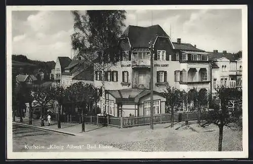 AK Bad Elster, Hotel Kurheim König Albert aus der Vogelschau