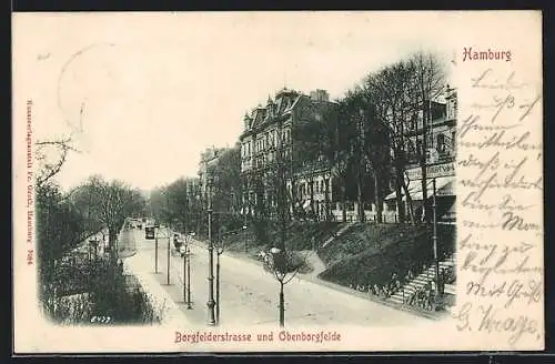 AK Hamburg, Borgfelderstrasse und Oberborgfelde