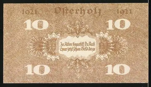 Notgeld Osterholz 1921, 10 Pfennig, Ornamente