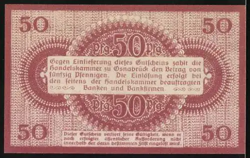 Notgeld Osnabrück 1917, 50 Pfennig