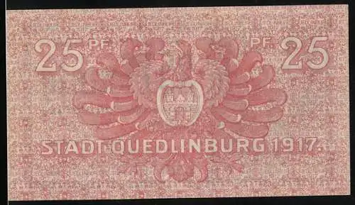 Notgeld Quedlinburg 1917, 25 Pfennig, Wappen