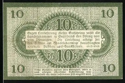 Notgeld Osnabrück 1917, 10 Pfennig