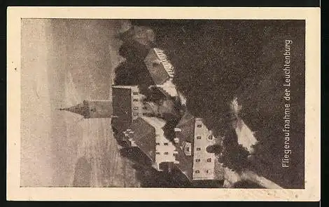 Notgeld Kahla i. Th., 50 Pfennig, Fliegeraufnahme der Leuchtenburg