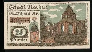 Notgeld Norden 1920, 25 Pfennig, Ludgeri-Kirche