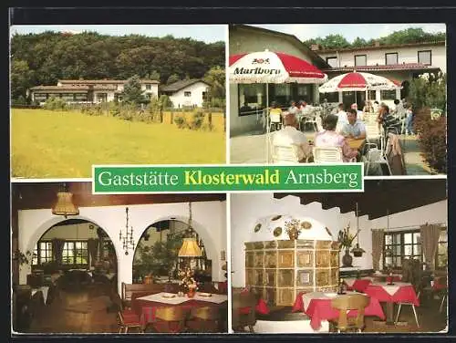AK Arnsberg / Sauerland, Vier Ansichten der Gaststätte Klosterwald