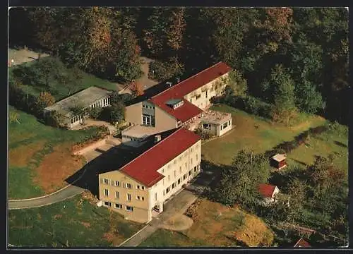 AK Esslingen / Neckar, Ev. Waldheim vom Flugzeug aus