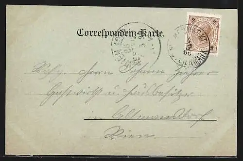 Mondschein-AK Neumarkt in Steiermark, Ortsansicht