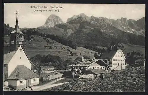 AK Maria Alm am Steinernen Meer, Hinterthal mit Aufstieg zum Hochkönig