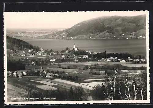 AK Abtsdorf am Attersee, Totalansicht vom Kronberg aus