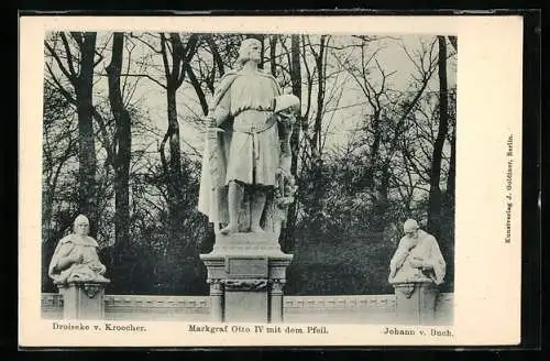 AK Berlin, Statue Markgraf Otto IV mit dem Pfeil im Grossen Tiergarten