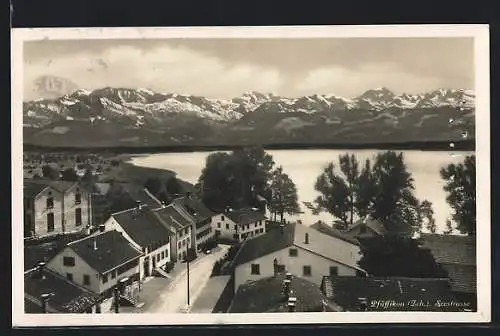 AK Pfäffikon, Seestrasse aus der Vogelschau