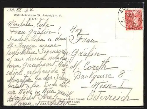 AK Egg, Wallfahrtskirche St. Antonius v. P.