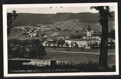 AK Aigen-Schlägl, Panorama mit Stift Schlägl