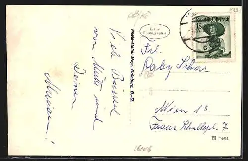 AK Steinbach an der Steyr, Gesamtansicht mit Kirche