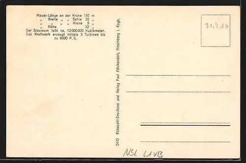 AK Goldentraum, Partie an der Queis-Talsperre