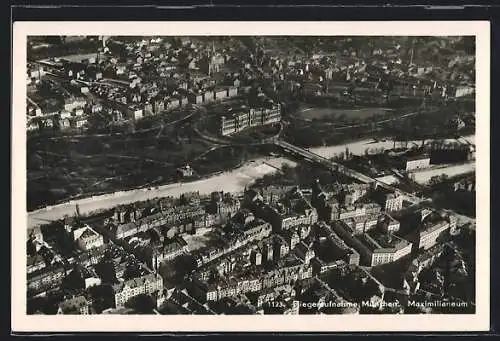 AK München-Haidhausen, Panorama, Maximilianeum, Luftbild