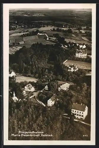 AK Kaibing, Maria Fieberbründl, Teilansicht, Fliegeraufnahme