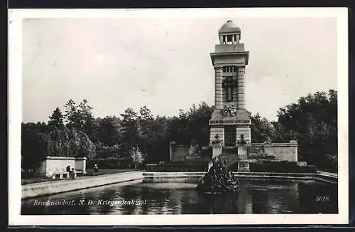 AK Bruckneudorf, Brucker Lager, Kriegerdenkmal
