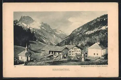AK Weissbach bei Lofer, Hirschbühel, Kirchlein mit Umgebung