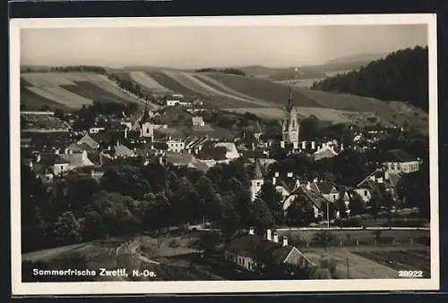 AK Zwettl, Gesamtansicht mit Kirche