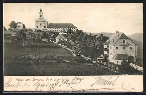 AK Bergern im Dunkelsteinerwald, Maria Langegg, Kirche mit Umgebung