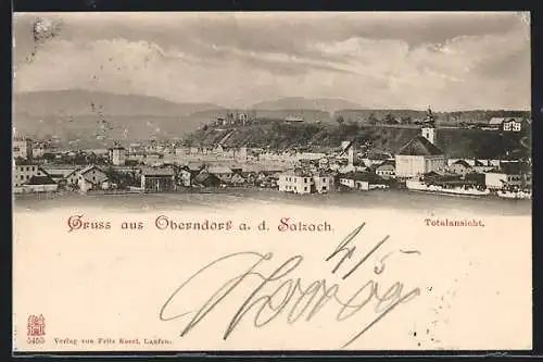 AK Oberndorf a. d. Salzach, Totalansicht