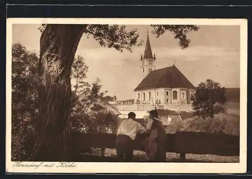 AK Henndorf, Blick zur Kirche