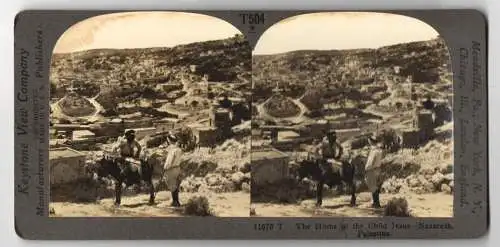 Stereo-Fotografie Keystone View Co., Meadville, Ansicht Nazareth, the Home of the Child Jesus