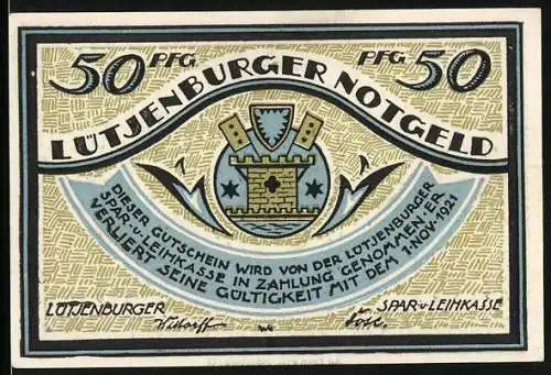 Notgeld Lütjenburg, 50 Pfennig, Buttermlichskrieg, Die vermeintlichen Dänen