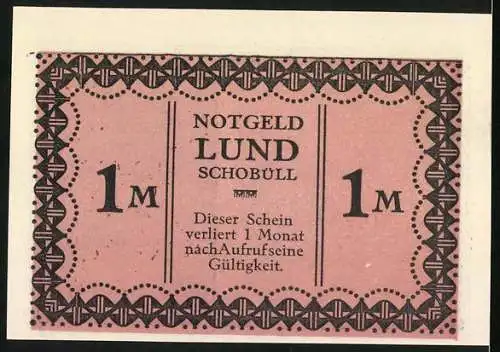 Notgeld Lund / Schobüll, 1 Mark, Die Dorfmusikanten