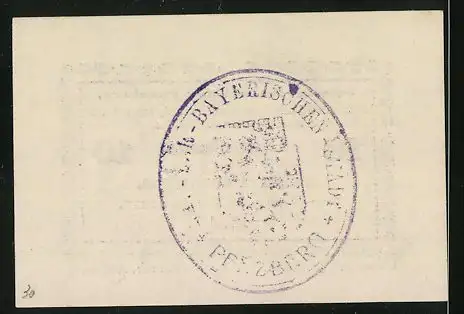 Notgeld Penzberg 1917, 10 Pfennig, Gedruckt von J. P. Himmer in Augsburg