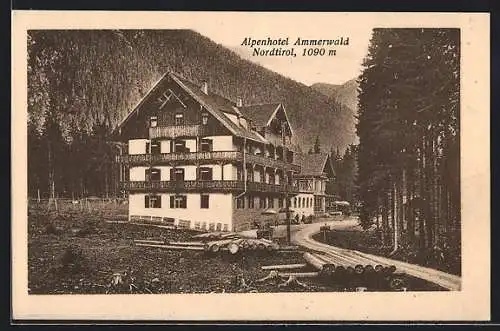 AK Reutte, Motiv vom Alpenhotel Ammerwald