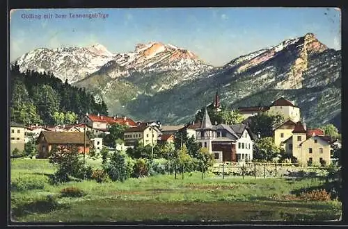 AK Golling, Teilansicht mit dem Tennengebirge