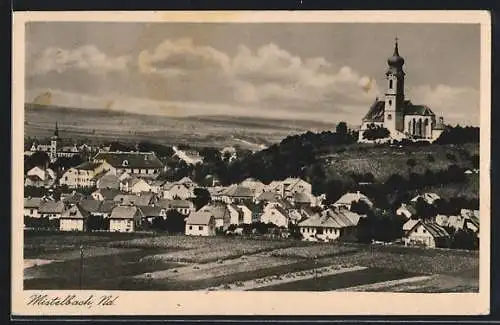 AK Mistelbach /Nd., Blick auf Ort mit Kirche
