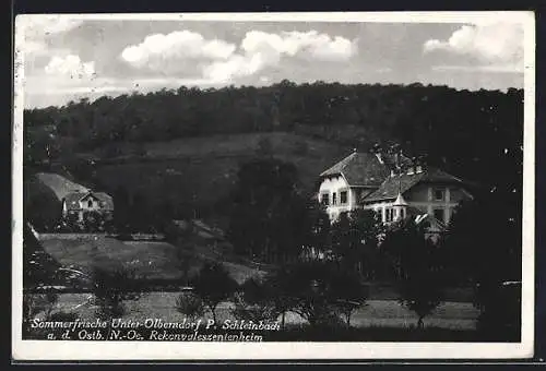 AK Schleinbach, Unter-Olberndorf, Blick auf das Erholungsheim