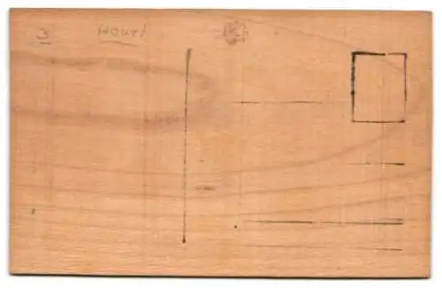 Holz-AK Zwei Häuser an der Windmühle