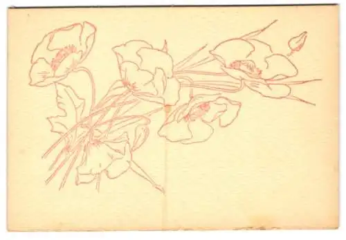 Ausmal-AK Ein Arrangement aus Blumen