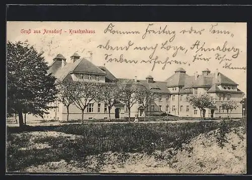 AK Arnsdorf / Sachsen, Partie am Krankenhaus