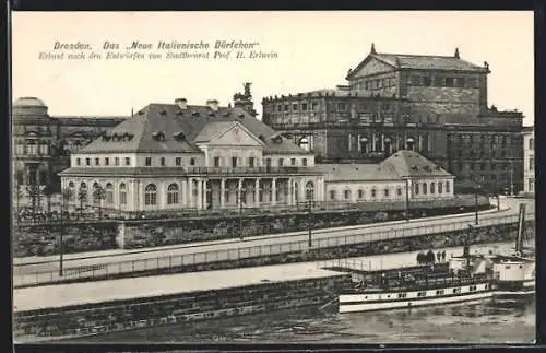 AK Dresden, Gasthaus Neues Italienisches Dörfchen