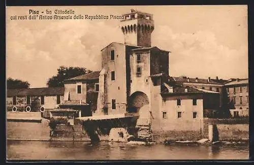 AK Pisa, La Cittadella coi resti dell` Antico Arsenale della Repubblica Pisana