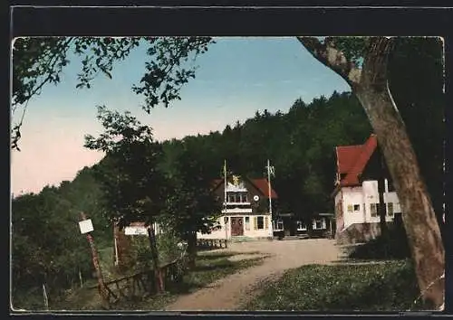 AK Ravensburg / Württ., Gasthof Schützenhaus Waldschenke, Höll