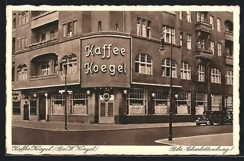 AK Berlin-Charlottenburg, Kaffee Koegel, Richard Wagnerstrasse 51