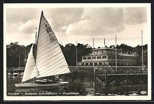 AK Potsdam, Sportplatz Luftschiffhafen, Regattahaus