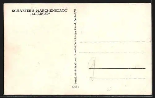 AK Berlin-Niederschönhausen, Lunapark Schönholz, Schaefer`s Märchenstadt Lilliput, Innenansicht