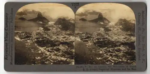 Stereo-Fotografie Keystone View Co., Meadville, Ansicht Rio de Janeiro, toward Sugarloaf Mountain and the Bay