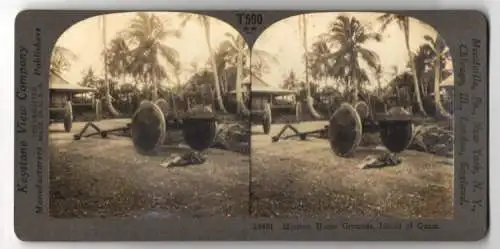Stereo-Fotografie Keystone View Co., Meadville, Ansicht Guam, Mission Home Grounds, Island of Guam
