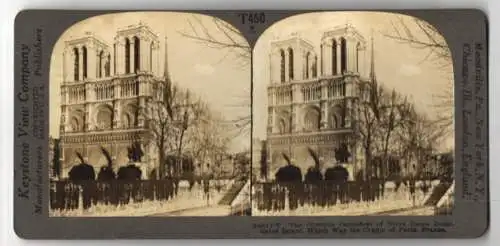 Stereo-Fotografie Keystone View Co., Meadville, Ansicht Paris, the glorious Cathedrale of Notre Dame