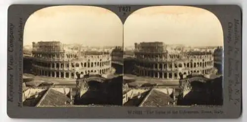 Stereo-Fotografie Keystone View Co., Meadville, Ansicht Rome, Ruines of the Colosseum