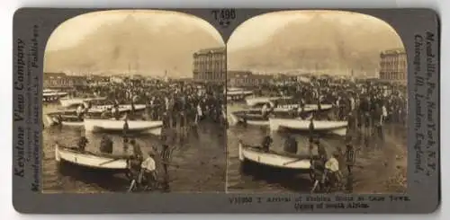 Stereo-Fotografie Keystone View Co., Meadville, Ansicht Cape Town, Arrival of Fishing Boats at South africa