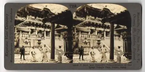 Stereo-Fotografie Keystone View Co., Meadville, Ansicht Nikko, Beatiful Ornamentation of the Great Temple Gate